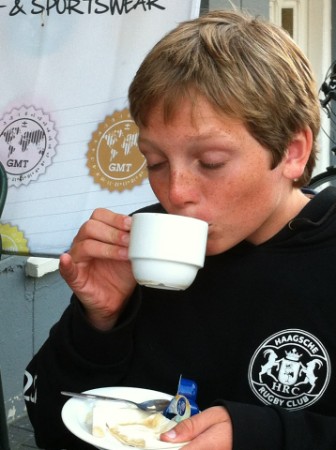 Pepijn aan de koffie